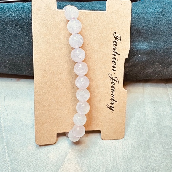 Rose Quartz Crystal Stretchy Bracelet Genuine Stones EUC Great Stretch - Picture 5 of 10